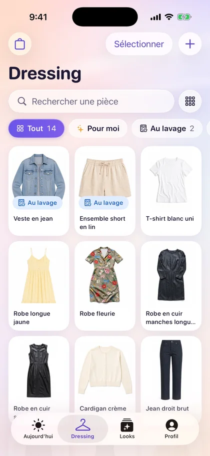 Dressing de Vestly avec le filtre « Au lavage ».